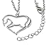 Silver Heart Horse Pendant Necklace [My Little Pony] Jewelry Gift for Girl Teen Women Equestrian