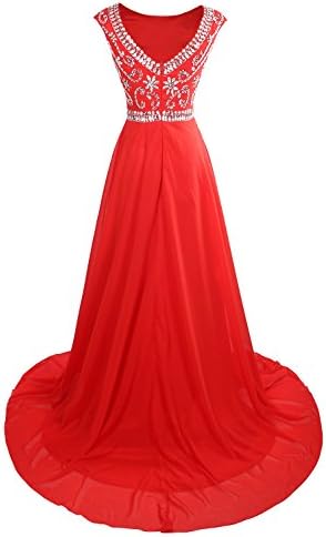 MsJune Long Prom Dresses Cap Sleeves Bridesmaid Wedding Guest Gowns Beaded 2017