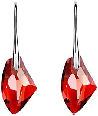 Earrings Fashion 2018, Women Girls Crystal Stone Dangle Hook Earring Holiday Appointment Waterdrop Earrings On Sale Jewelry Gift (Red)