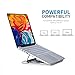 Adjustable Laptop Stand,Portable Notebook Riser,Five-Gears Adjustable Desktop Holder,for All 11-15.6 Inch MacBook,HP,Dell,IBM,iPad Tablet Heat Dissipation Using (Silver).thumb 1
