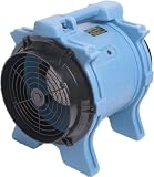 Dri-Eaz F174-BLU Vortex Axial 1.0 HP Ventilation Fan, 1.0 hp Motor, 7.4 Amp, Blue