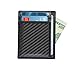 SERMAN BRANDS - RFID Blocking Leather Slim Wallet, Minimalist Front Pocket Wallets For Men Credit Card Holder Made From Genuine Carbon Fiber