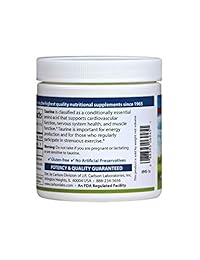Carlson Taurine en polvo 4 G de aminoácidos en polvo tela de desarrollo muscular Salud, 6945, 1
