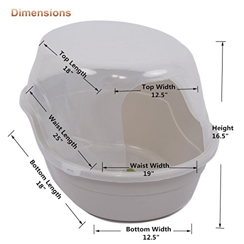 Favorite 25Inch Cat Litter Box Extra Large/Jumbo Covered Litter Pan