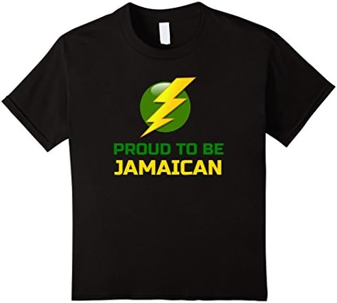 Kids "Proud to Be Jamaican" t shirt - comes in black. 8 Black