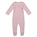 Owlivia Organic Cotton Baby Boy Girl Zip Front Sleep ‘N Play, Footed Sleeper, Long Sleeve (Size 0-18 Month) (6-12 Months, Pink Stripe)