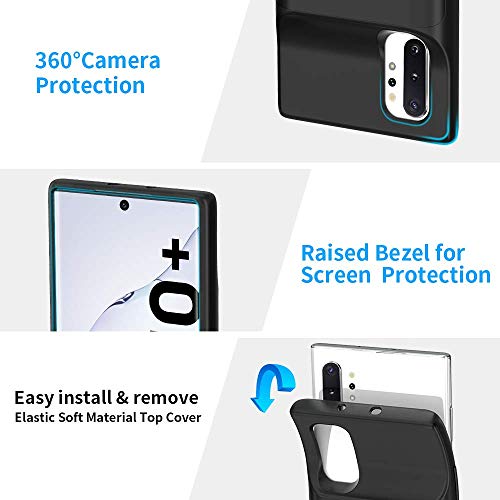 NEWDERY Galaxy Note 10 Plus Battery Case, Built-in 6000mAh Qi Wireless Charging Receiver Mode, Extended Backup Charger Case for Samsung Galaxy Note 10 + 5G