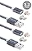 Smart&Cool 5 Feet Gen4 Nylon Braided Two-Mode Magnetic Charging & Data Transfer Cable Compatible with Phones and Tablets with Micro-USB and i-Product Interface(3.3ft-Gray Twin Pack)