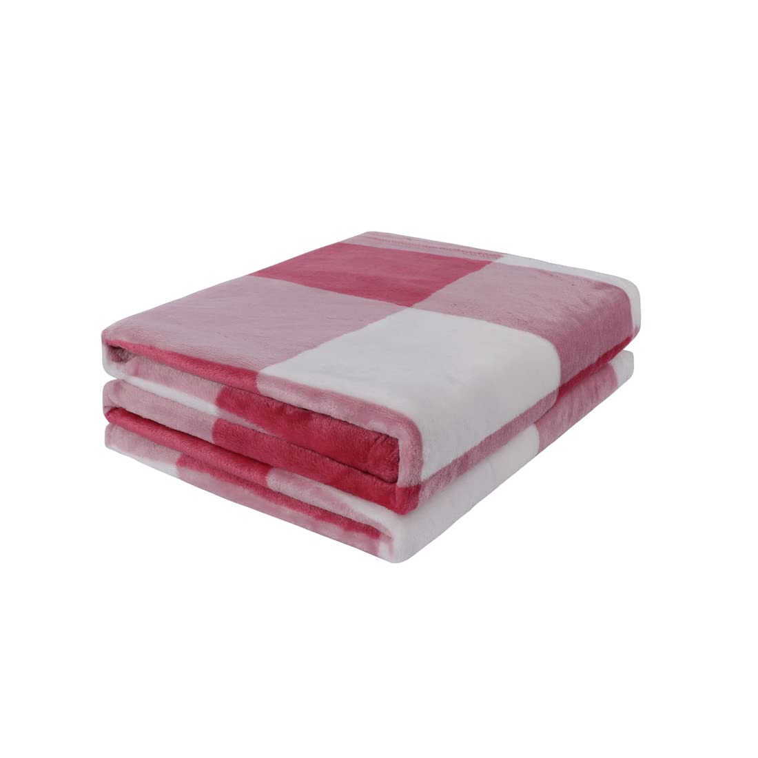 PiccoCasa Pet Dog Blanket, Flannel Fleece Puppy Blanket Buffalo Plaid Sofa Bed Rug Blankets for Small-Medium Dogs Cats Doggy Sleeping Mat, 75 x 100 cm, Pink and White