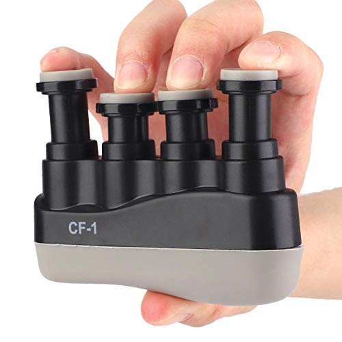 Drfeify Finger Strengthener, Portable Finger Trainer Variable Hand Finger Strength Tension Grip Exerciser Finger Training Tool for Piano Guitar(Black)