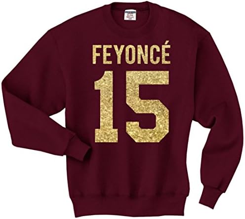 Feyonce 2015 Jersey Style Pullover Sweatshirt Maroon