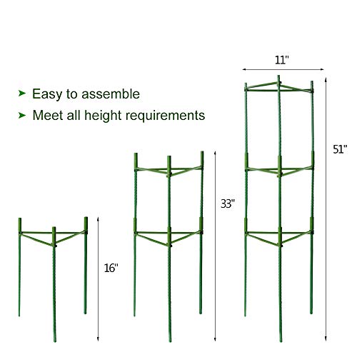 IPSXP Vegetable Trellis, Garden Plant Support Cages Stakes for Climbing Plants, Vegetables, Flowers, Fruits, Vine, 6 Garden Trellis with 80 Adjustable Cable Tie