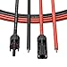 Kohree MC4 Solar Panel Extension Cable 10 AWG 10 Feet Solar Adapter Cables with MC4 Weatherproof Female and Male Connector Wire Kits (10FT Black + 10FT Red)