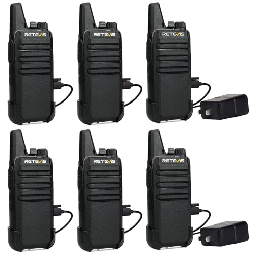 Retevis RT22 FRS Compact & Lightweight Walkie Talkies Long Range (6 Pack)