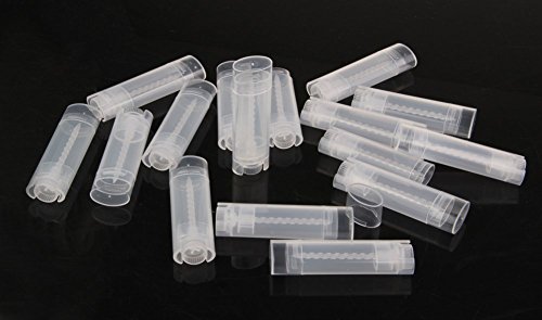 Ewandastore 10pcs Plastic Clear Empty Containers 5ml 5Gram Empty Oval Lip Balm Tubes