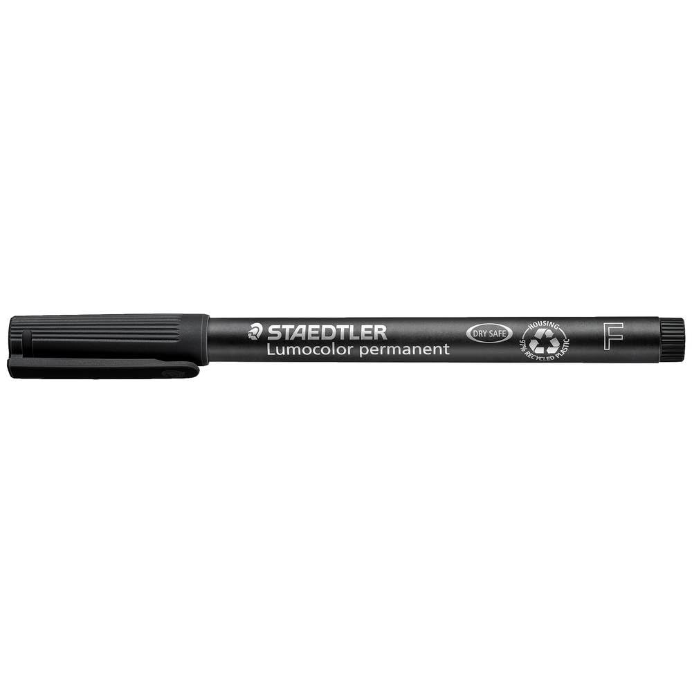 Staedtler Lumocolor Black Fine Permanent Marker Pens Pack Of 1 Waterproof Smudge Resistant Quick Dry CD DVD OHP