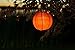 Allsop Home and Garden Soji Original 10” Round LED Outdoor Solar Lantern, Handmade with Weather-Resistant UV Treated Nylon, Stainless Steel Hardware, Auto sensor on/off, Chinese Style Globe Light, Orange (1-count)