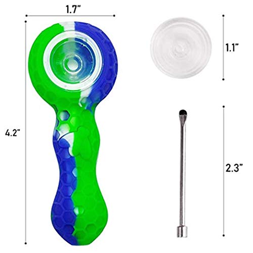 image for KPOAWKD-AODJ Unbreakable Honeycomb Silicone Straw with Clean Cover and