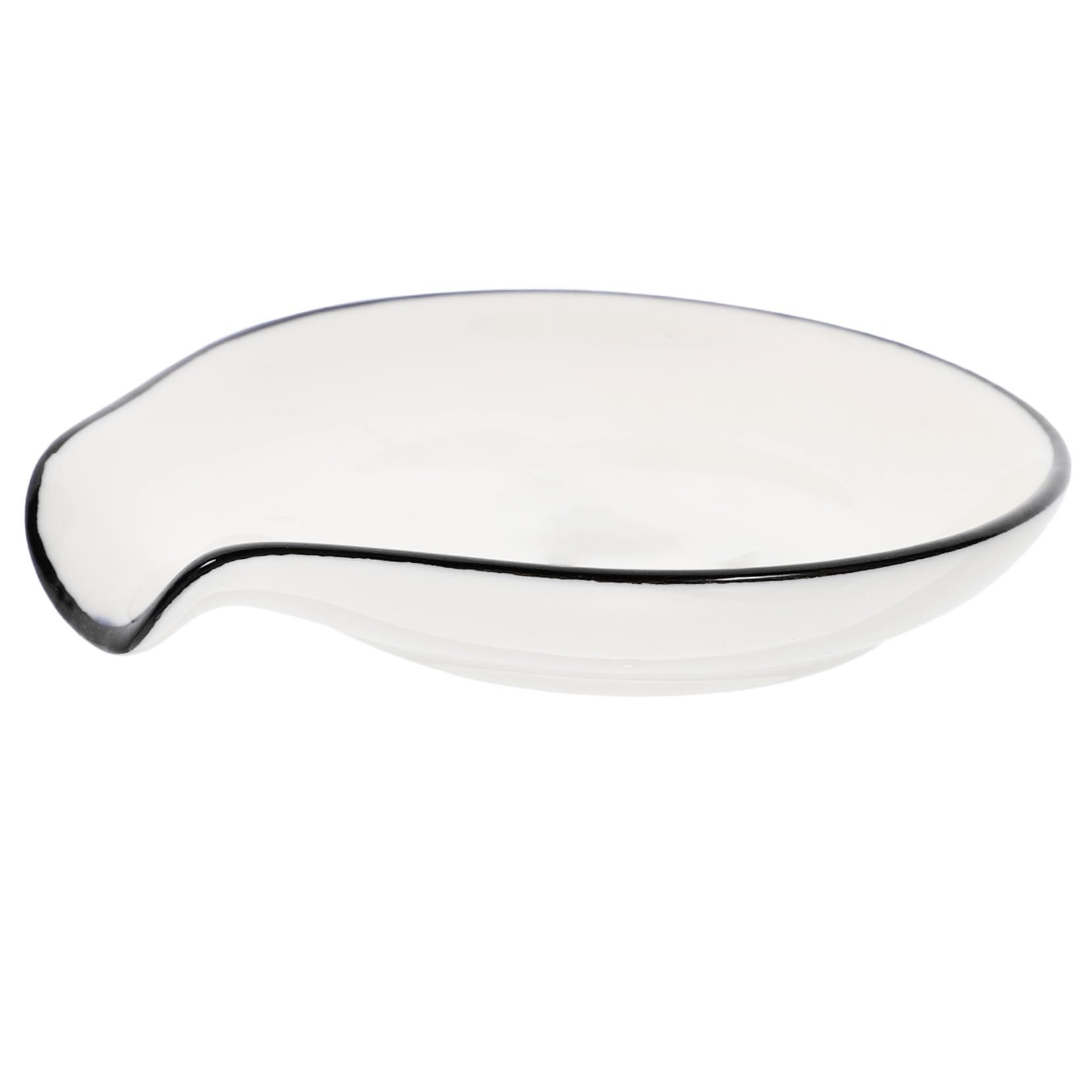 Milisten Ceramic Spoon Rest for Kitchen Countertop 3.86 Inch Cooking Spoon Holder with Smooth Scoop Design and Sauce Dish Function