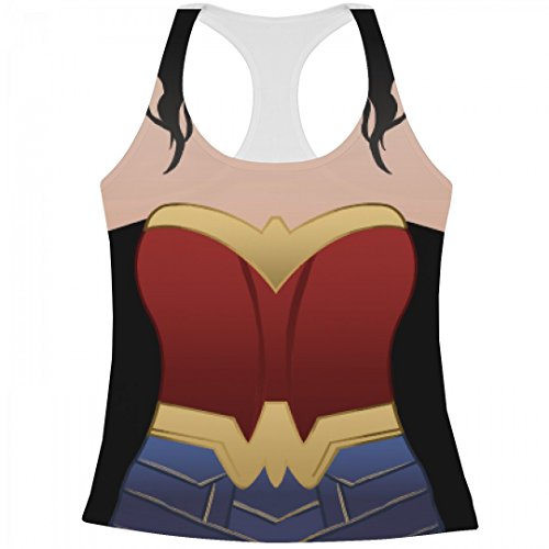 Wonder Woman Costume Parody Tank: All Over Print Ladies Performance Tank