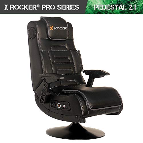 X Rocker, 5139601, Pro Series Pedestal 2.1 Video Gaming Chair, Black - Image 2
