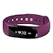 Fitness Tracker, Heart Rate Monitor Watch ,FIT-FIRE Wireless Smart Activity Heart Rate Monitor Fitness Watch with OLED Display (Purple)