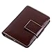 AINIMOER Women's Small Genuine Leather Bi-Fold Wallet Card Holder Coin Pocket with Zipper(Coffee)
