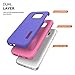 TOTU Heavy Duty Dual Layer Protective Case Hybrid Bumper Scratch Resistant Shock-Absorbing Defender Carrying Case for Samsung Galaxy S6 Edge – Indigo Violet/Light Rose