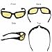 WYND Blocker Motorcycle & Biking Wind Resistant Sports Wrap Sunglasses (Black/Yellow Lens)
