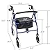 Homgrace Rollator Walker, Folding Mobility Rolling Walker Padded Seat with 8″ Wheels (Blue)thumb 4