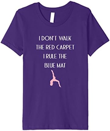 unisex-child I Don't Walk The Red Carpet I Rule The Blue Mat Gymnastics 10 Purple