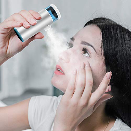 CISNO Handheld Ultrasonic Inhaler for Kids Adults, USB Rechargeable Humidifier Cool Mist for Home Use, with Mask and Mouthpiece