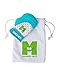 Malarkey Kids Patented Teething Mitten, Munch Mitt Baby Chew Toy - Protects Hands from Chewing & Saliva, Heals Aching Gums, Promotes Sound & Visual Stimulation for Babies - Aqua Polka Dot
