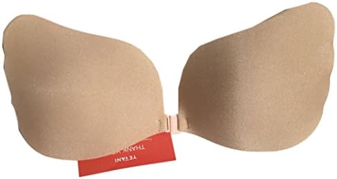 YEVANI Superlite Adhesive Backless Strapless Silicone Stick-on Push Up Bra - Wing Shape (Neutral, A)