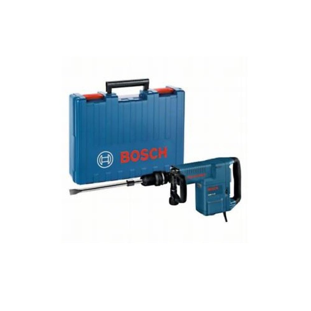 Bosch Professional Demolition Hammer with SDS max GSH 11 E (110V, 1.500W, incl. Auxiliary Handle, Flat Chisel, SDS max, RTec Sharp, 400 mm, Grease Tube, Machine Cloth, Carrying Case)