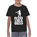 Floss Like A Boss - Flossin Dance Funny Emote Youth T Shirt - Large - Black
