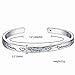 ALoveSoul Silver Best Friends Forever Today Tomorrow Always Diamond Cuff Bangle Friendship Bracelets, 7.4''