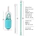 Collapsible Reusable Straws-RUCACIO Folding Drinking Straws Medical-Grade Food-Grade Reusable Drinking Straws Portable Straw with Hard Case Cleaning Brush(1 pack)