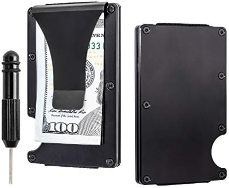 Aluminum Metal Wallet Front Pocket Minimalist Wallet & Money Clip Slim Wallet RFID Blocking - Smart Solutions Northwest
