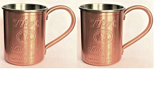 Tito's Vodka Copper/Stainless Steel Lined Mug - NEW - Set of 2 - Thumbnail 2