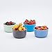 4pcs Bamboo Kids Bowls for Baby feeding，Small Serving Bowls，Small Prep Bowls& Dinnerware Sets, Eco-Friendly Tableware for Baby Toddler Kids(Blue, Light Blue, Green, Gray)
