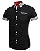 Coofandy Mens Turn Down Collar Dress Shirt Short Sleeve Casual Shirts
