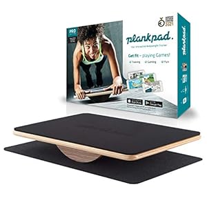 Plankpad-Balance-Board-Bodyweight-Fitness-Trainer-with-Training-App-for-iOS-Android-Interactive-Plank-Abs-Trainer-with-walnut-as-seen-on-German-Shark-Tank- Plankpad PRO - Interactive Balance Board for Full Body Training, Abdominal Muscle Plank-Trainer with App incl. Games…
