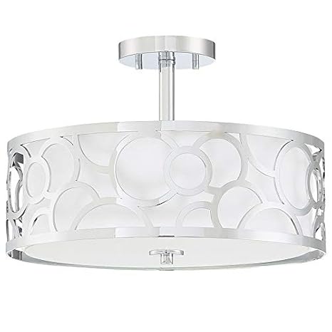 Miseno Mlsfl4603pc Stuart 3 Light 15 Wide Semi Flush Drum Ceiling