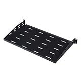 Rosewill 1U Universal Vented Rack Mount Server Shelf for 19 Inch Server Racks / Cantilever Server Cabinet Shelves 10 Inch 250mm Deep Black (RSA-1USHF01)