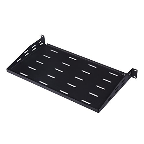 Rosewill 1U Universal Vented Rack Mount Server Shelf for 19 Inch Server Racks / Cantilever Server Cabinet Shelves 10 Inch 250mm Deep Black (RSA-1USHF01)