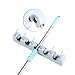 KINGTOP Mop and Broom Holder Garage Storage Rack Hooks Wall Mounted Organizer for Home Garden Tool Shelving (5 Position 6 Hooks)