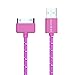 Go Beyond 3FT 1M Long Pink Strong Nylon Braided 30 Pin to USB Sync and Charge Cable Cord for Apple iPhone 4/4s, iPad 1/2/3, iPod