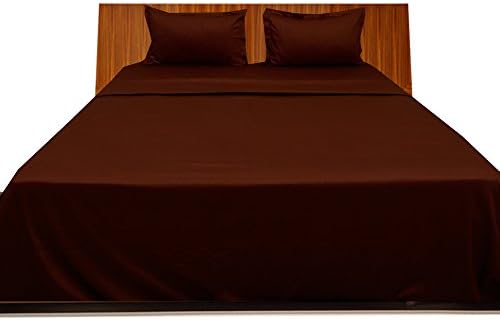 Relaxare Queen XL 300TC 100% Egyptian Cotton Brick Red Solid 4PCs Sheet Set Solid (Pocket Size: 29 inches)