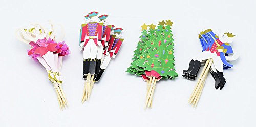 BETOP HOUSE Set of 24 Pieces The Nutcracker and The Mouse King Themed Party Decorative Cupcake Topper for Kids Birthday Party Baby Shower Christmas Party (#2) - Thumbnail 2